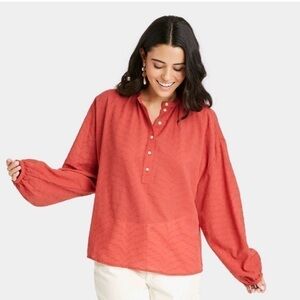 𝅺UNIVERSAL Thread Women’s Balloon Sleeve Poet Top Small NWOT